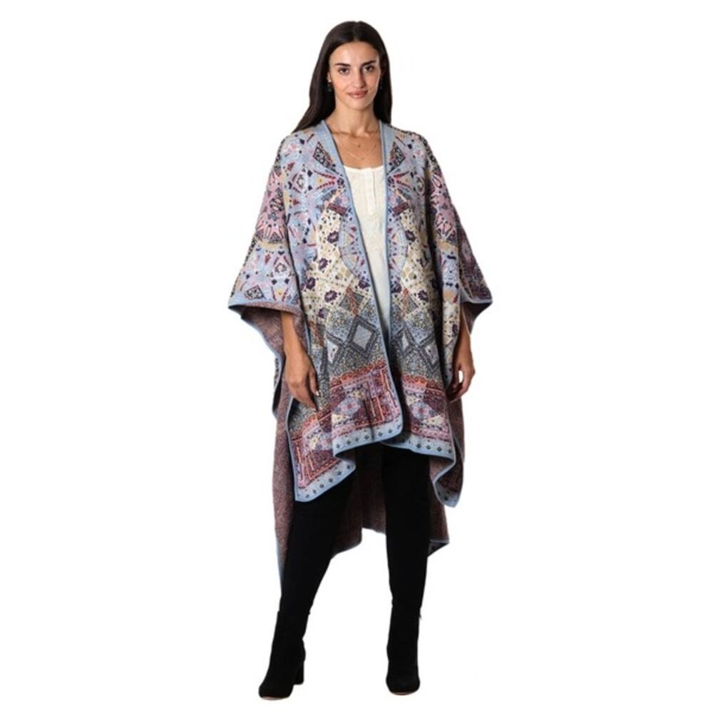 Novica Handmade Effortless Style Knit Ruana From India Womens One Size